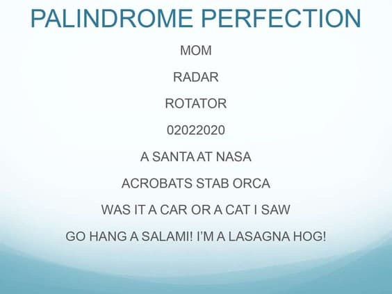 Palindrome And String Reversal